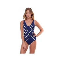 Gottex Women's Mirage Full Coverage V-Neck One Piece