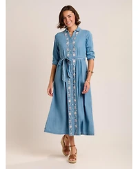 Brakeburn Women's Viviana Embroidered Maxi Dress