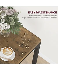 Industrial Contemporary Compact Breakfast Nook 3pc Table and Chairs Set