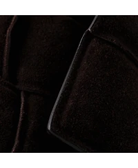 Pre-Owned Bottega Veneta Cassette Chain Crossbody Bag Padded Maxi Intrecciato Suede