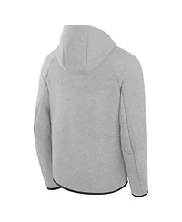 Nike Men's Heather Gray New England Patriots Tech Fleece Raglan Full-Zip Wind Runner Hoodie