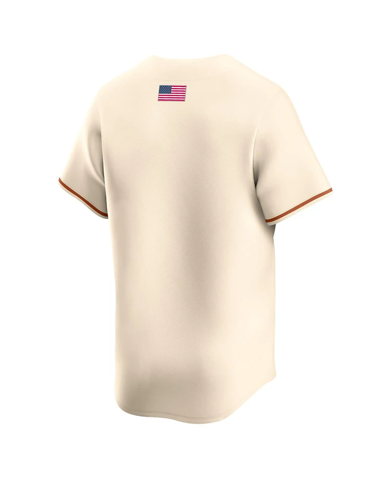 Nike Men's Cream Texas Longhorns Alternate Limited Baseball Jersey
