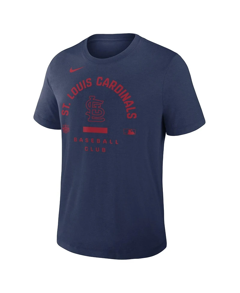 Nike Men's Navy St. Louis Cardinals Authentic Collection Early Work Tri-Blend Dri-fit T-Shirt