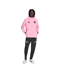 Adidas Men's Light Pink Inter Miami Cf Tiro Travel Full-Zip Hooded Windbreaker Jacket