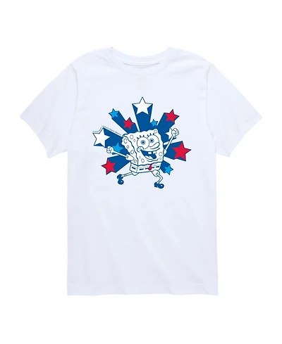 SpongeBob SquarePants Boys' 8-20 Americana Stars Short-Sleeve Graphic T-Shirt