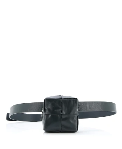 Pre-Owned Bottega Veneta Cassette Stretch Pouch Belt Bag Maxi Intrecciato Leather