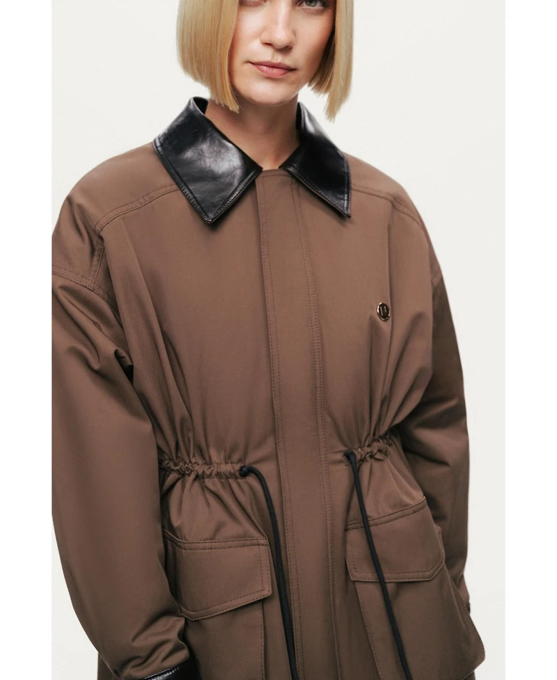Nocturne Women's Contrast Collar Utility Jacket