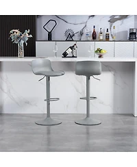 Clihome Bar Stools Set of 2 – Modern Pu Leather Counter Height Barstools with Back