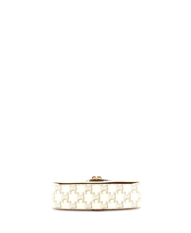 Pre-Owned Celine Tabou Clutch with Strap Triomphe Coated Canvas