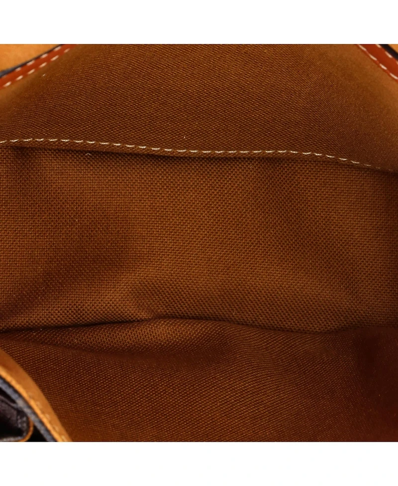 Pre-Owned Celine Medium Folco Bag Triomphe Coated Canvas