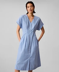 Calvin Klein Women's Short-Sleeve V-Neck Shirt Dress