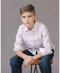 Hope & Henry Toddler Boys Hope and Henry Linen Long Sleeve Button Down Shirt