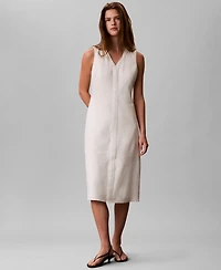 Calvin Klein Women's Sleeveless V-Neck Midi Dress
