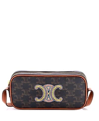 Pre-Owned Celine Small Cuir Triomphe Camera Shoulder Bag Triomphe Coated Canvas with Leather