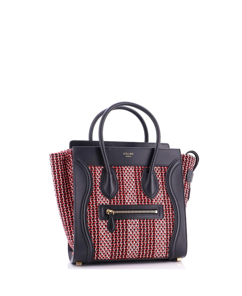 Pre-Owned Celine Micro Luggage Bag Tweed