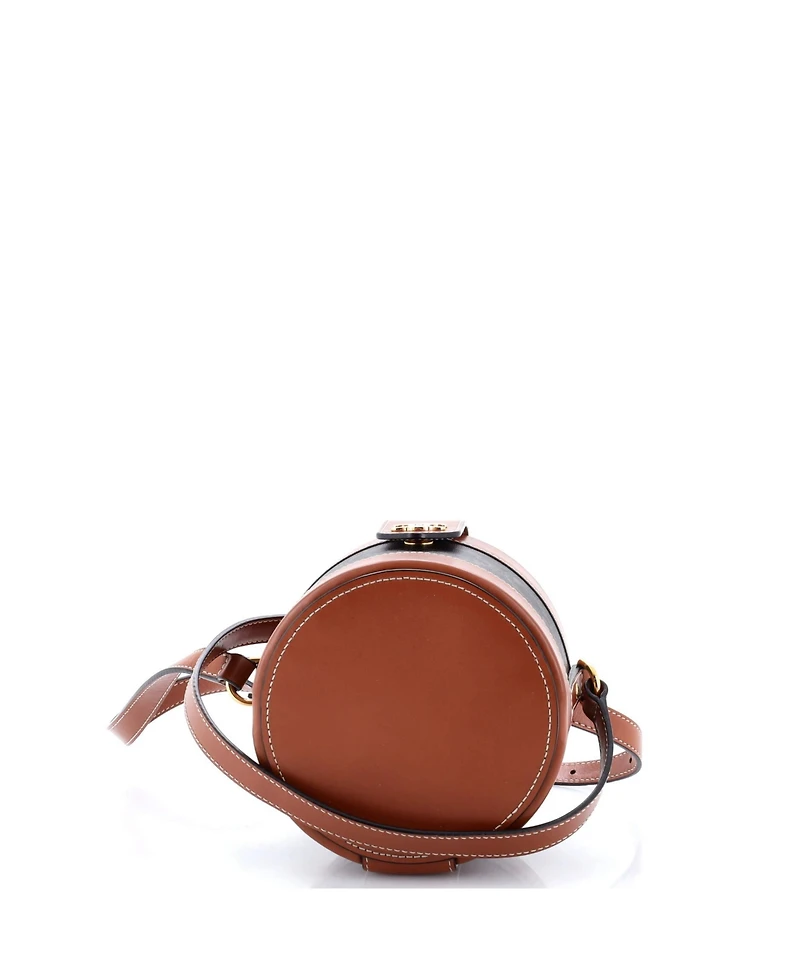 Pre-Owned Celine Small Tambour Bag Triomphe Coated Canvas