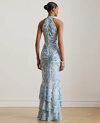 Lauren Ralph Women's Paisley-Print Halter Neck Maxi Dress