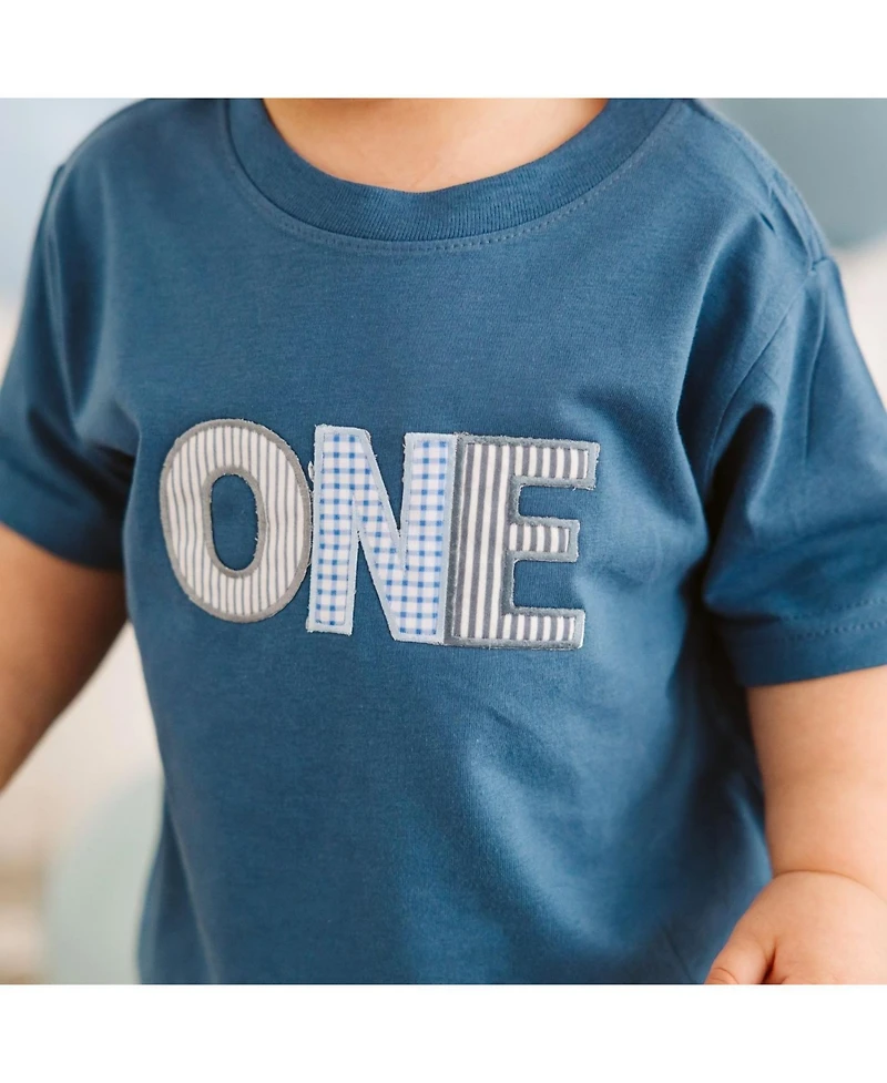 Sweet Wink Baby Boys One Patchwork Patch Short Sleeve T-Shirt