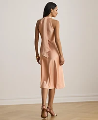 Lauren Ralph Women's Halter-Neck Midi Dress