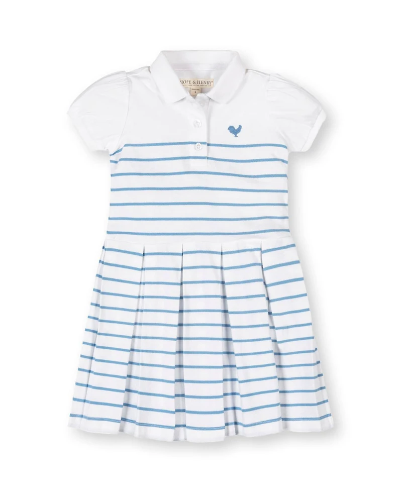 Hope & Henry Little Girls and Organic Puff Sleeve Pique Polo Dress