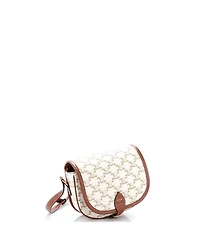 Pre-Owned Celine Medium Folco Bag Triomphe Coated Canvas