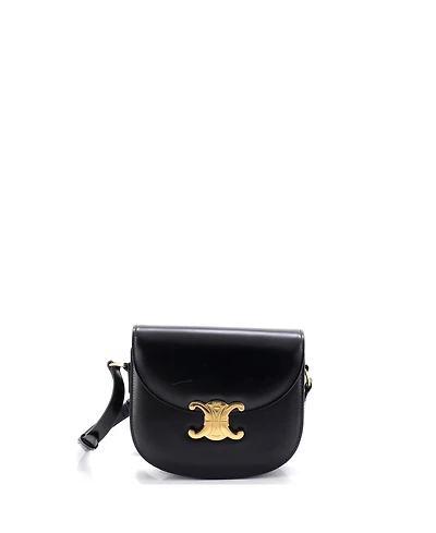 Pre-Owned Celine Triomphe Besace Clea Flap Bag Leather