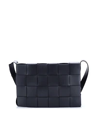 Pre-Owned Bottega Veneta Medium Cassette Messenger Bag Maxi Intrecciato Leather
