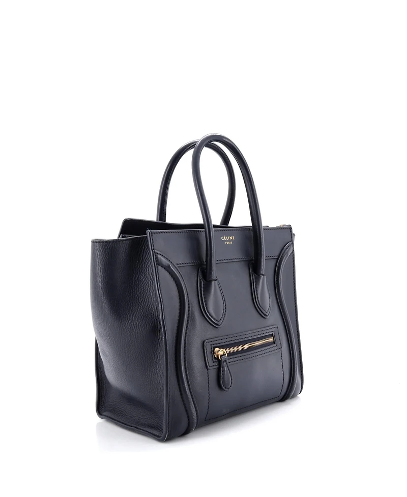 Pre-Owned Celine Micro Luggage Bag Grainy Leather