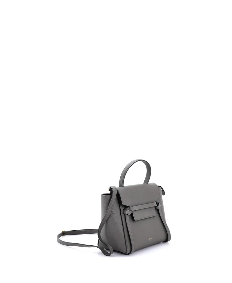 Pre-Owned Celine Nano Belt Bag Textured Leather