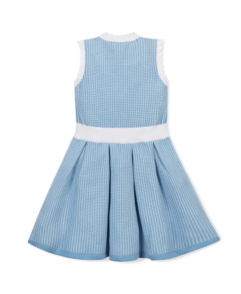 Hope & Henry Little and Big Girls' Organic Button Front Tank Sweater Dress