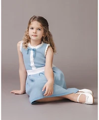 Hope & Henry Little and Big Girls' Organic Button Front Tank Sweater Dress