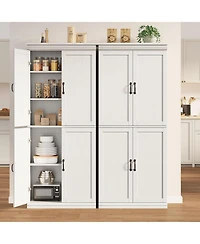 gaomon Pantry Cabinet, Freestanding Kitchen Pantry Storage Cabinet,70 in Cupboard, Tall Storage Cabinet with Doors and Adjustable Shelves