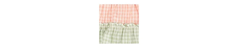 Deux par Deux Little Girls Tunic and Capri Set Coral Gingham