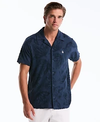 Original Penguin Men's Floral Button Front Short-Sleeve Shirt