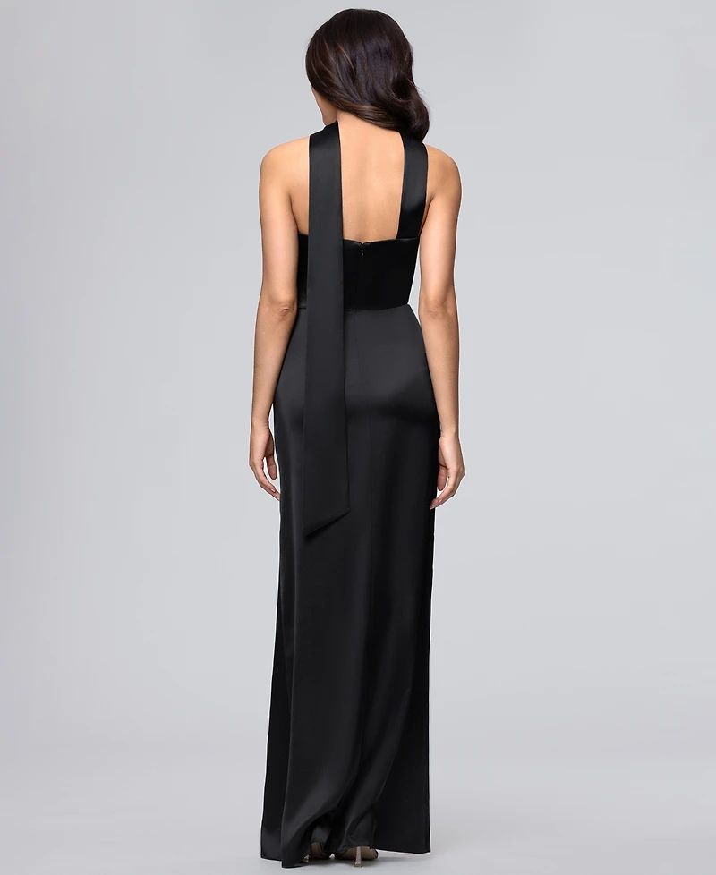 Blondie Nites Juniors' Strapless Sleeveless Gown