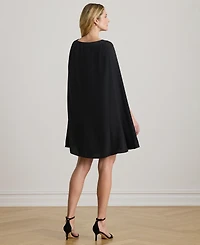 Lauren Ralph Women's Georgette Cape Dress