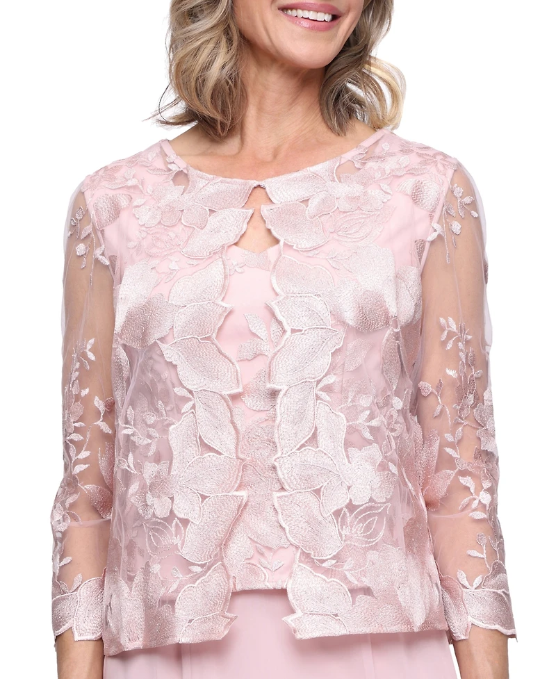 Alex Evenings Petite 2-Pc. Lace Jacket Dress Set