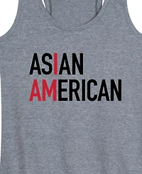 Hybrid Apparel Plus Instant Message Am Asian American Racerback Graphic Tank T-shirt