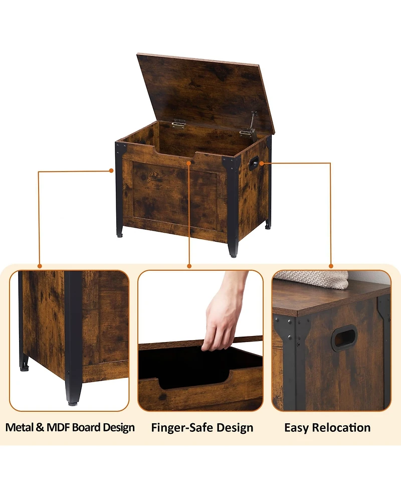 gaomon 23.6" Retro Wooden Storage Chest