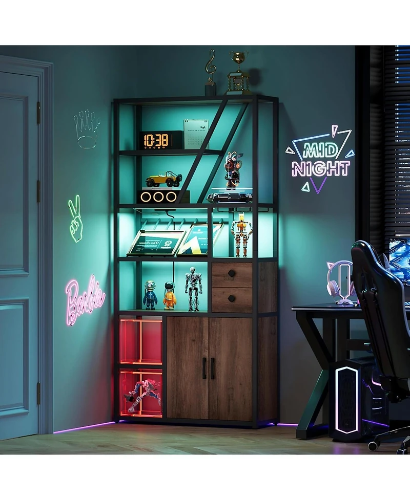 gaomon Bar Cabinet with Power Outlets