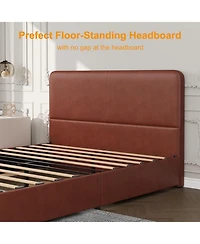 gaomon Queen Upholstered Platform Bed Frame with Headboard & Storage Drawers, No Box Spring Needed, Easy Assembly