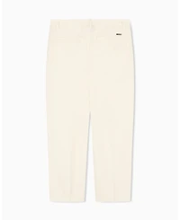 A|X Armani Exchange Men's White Edition Cotton Pleat Pants