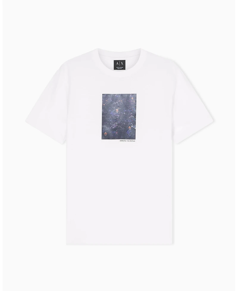 A|X Armani Exchange Men's Short Sleeve Floral Box T-Shirt