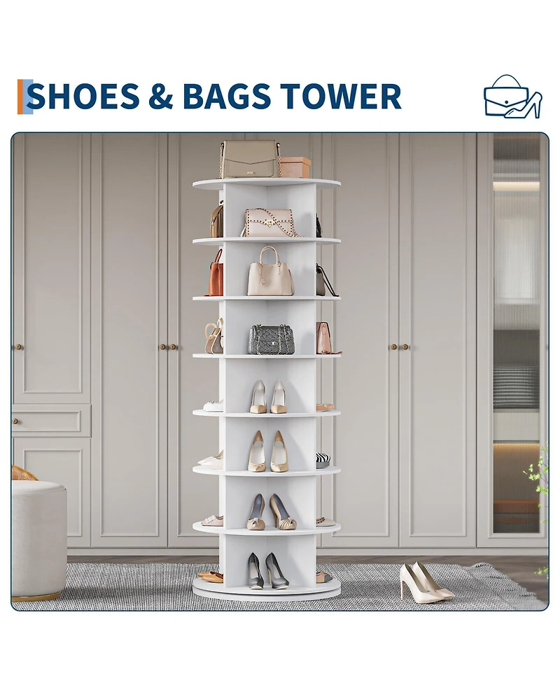 gaomon 7-Tier 360° Rotating Shoe Rack Tower
