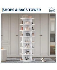 gaomon 7-Tier 360° Rotating Shoe Rack Tower
