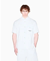 A|X Armani Exchange Men's Short Sleeve Denim Striped Shirt