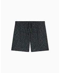 A|X Armani Exchange Men's Logo Print Swim Trunk