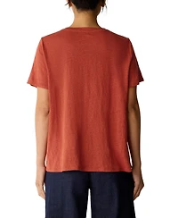 Eileen Fisher Women's Linen Jersey Crewneck T-Shirt