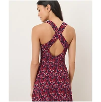 Pact Women's Fit & Flare Open Back Maxi Dress Made With Organic Cotton