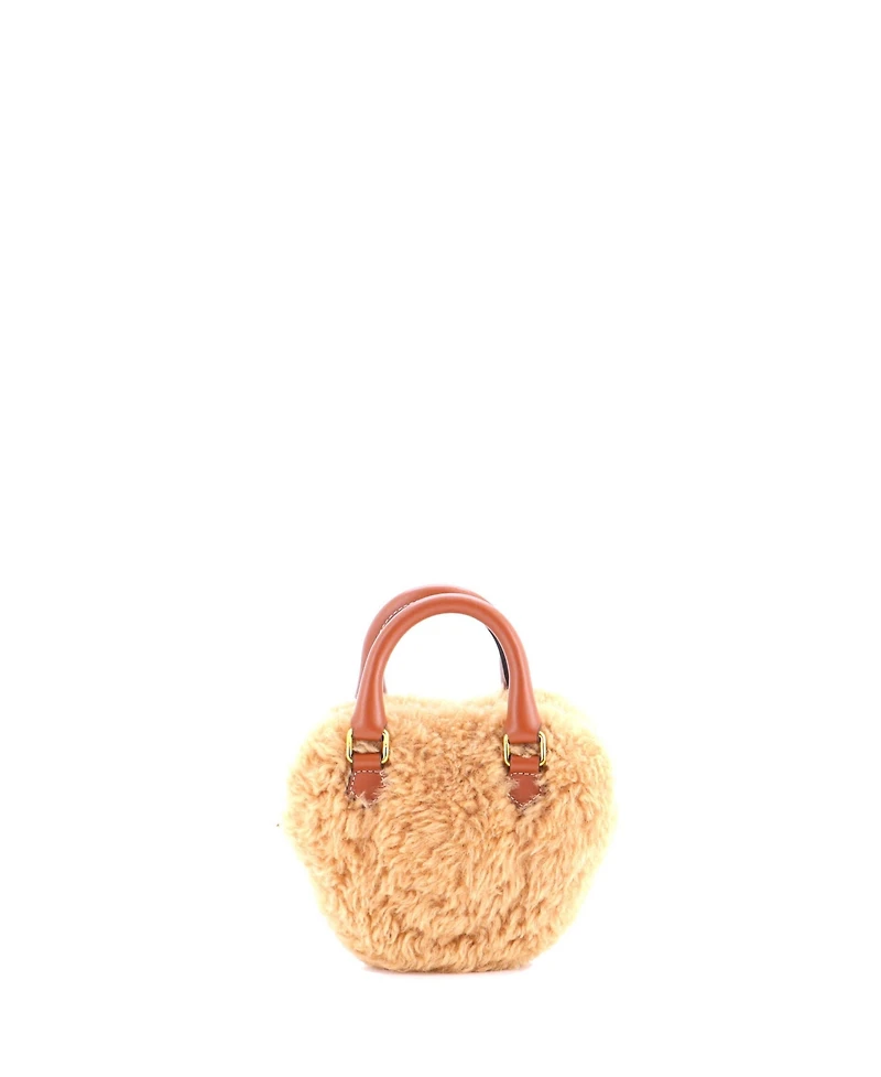 Pre-Owned Celine Medium Heart Bag Shearling with Leather